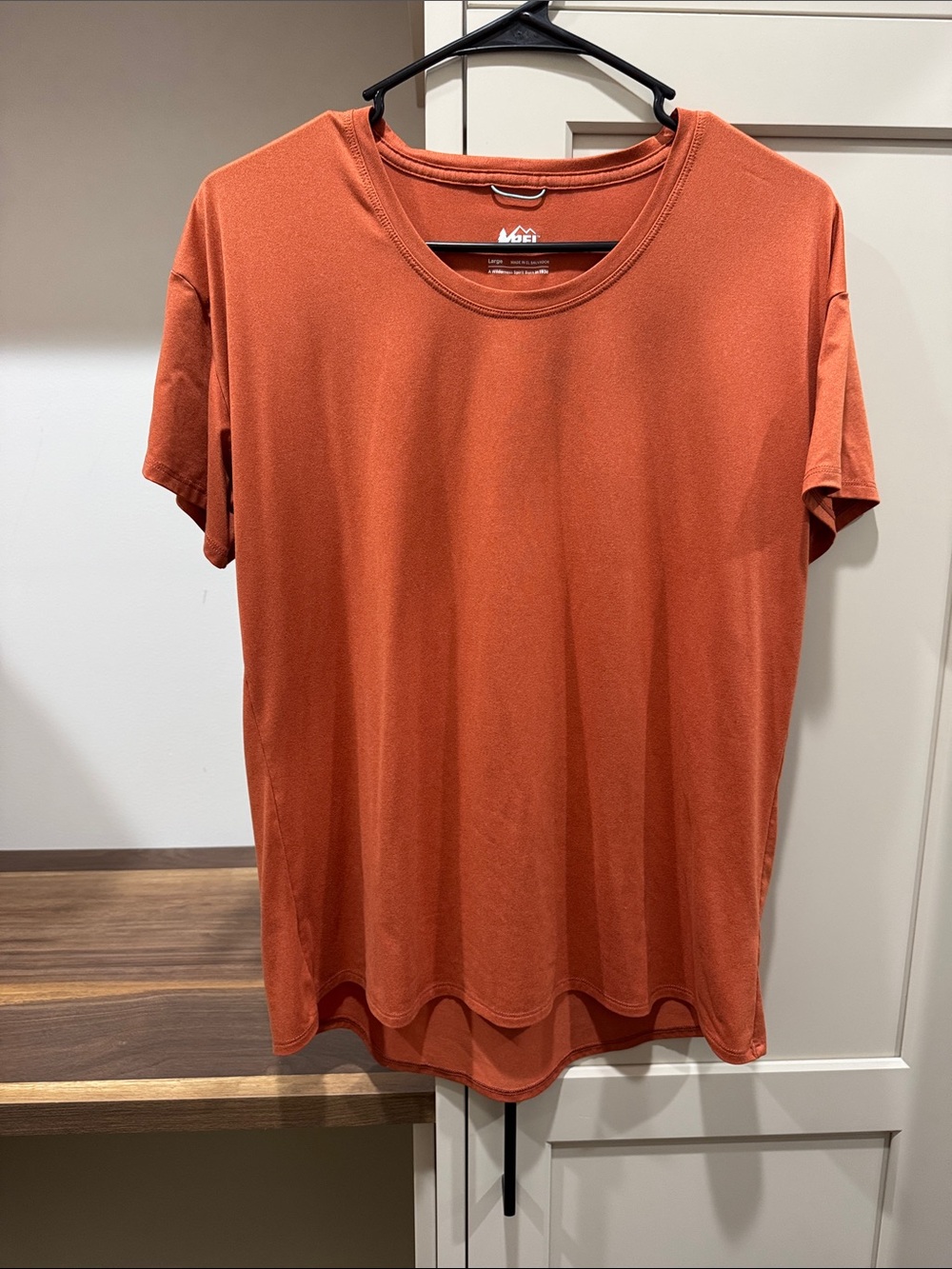 REI Rust Orange Short Sleeve Crew Tee
